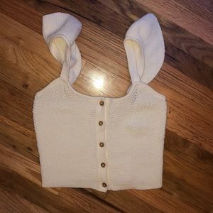 urban outfitters white sweater tank